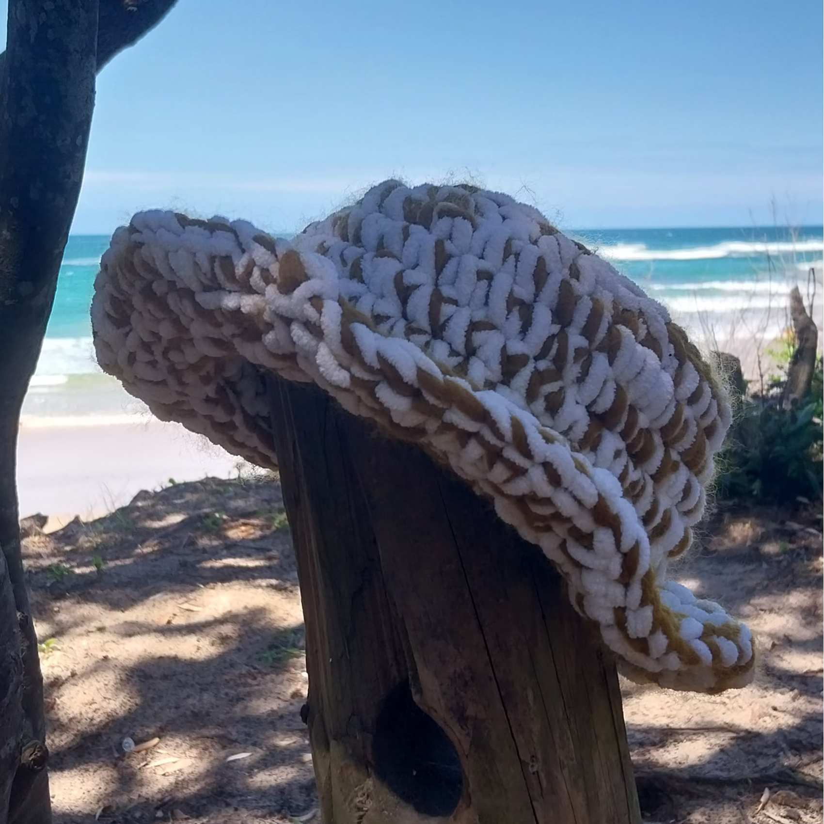 White and Gold Hat - Small
